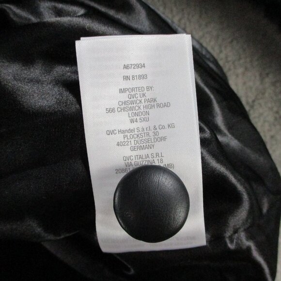 Dennis by Dennis Basso Coat Womens XL Black Faux Fur Button Front Quilted Trim - Picture 4 of 8